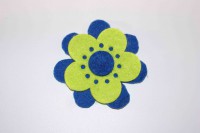 Ref 32    Broche flor en tonos verde y azul
