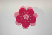 Ref 56    Broche flor en tonos rosas