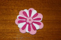 Ref 47    Broche flor en tonos rosa y crema 