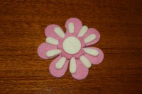 Ref 63    Broche flor en tonos rosa y crema