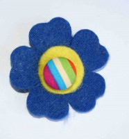 Ref 016   Broche pequeño flor multicolor