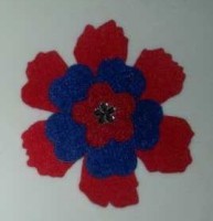 Ref 72     Broche azul y granate