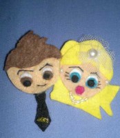 De boda o de aniversario, precioso broche para parejas