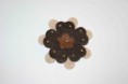 Ref 13    Broche flor en tonos marrón y crema