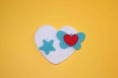 Ref 43    Broche corazón amor, estrella y mariposa