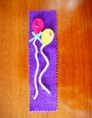 Ref 991     Separadores de libros motivo globos en morado
