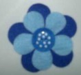 Ref 035 Broche flor en tonos azules